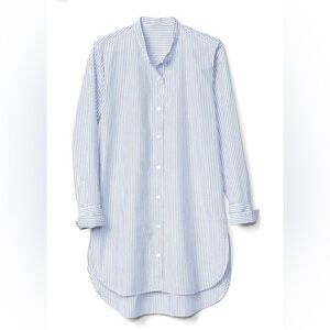 Hi-lo tailored stripe shirt